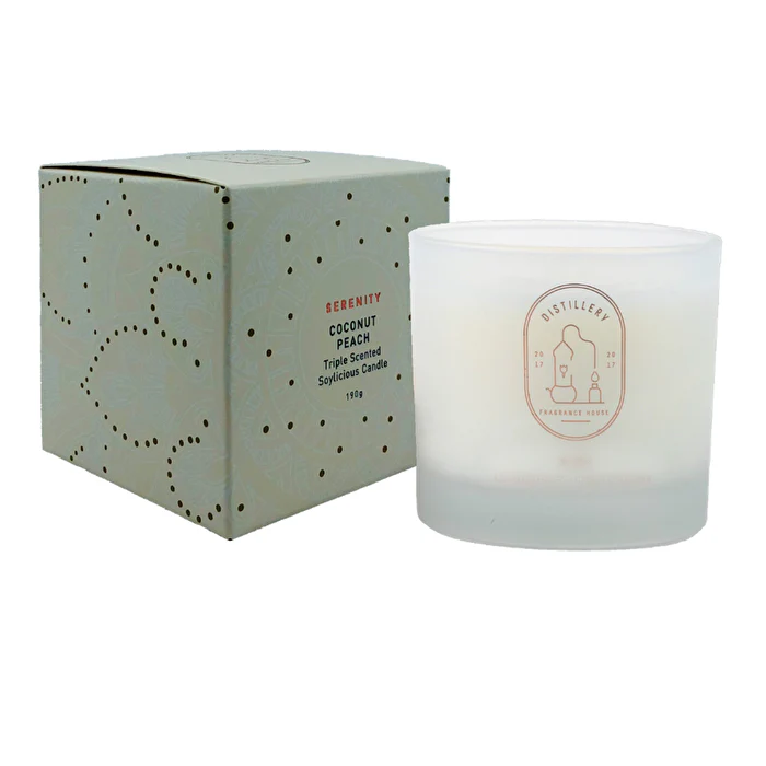 Distillery Fragrance House Soy Candle Serenity (Coconut Peach) 190g - Olabens