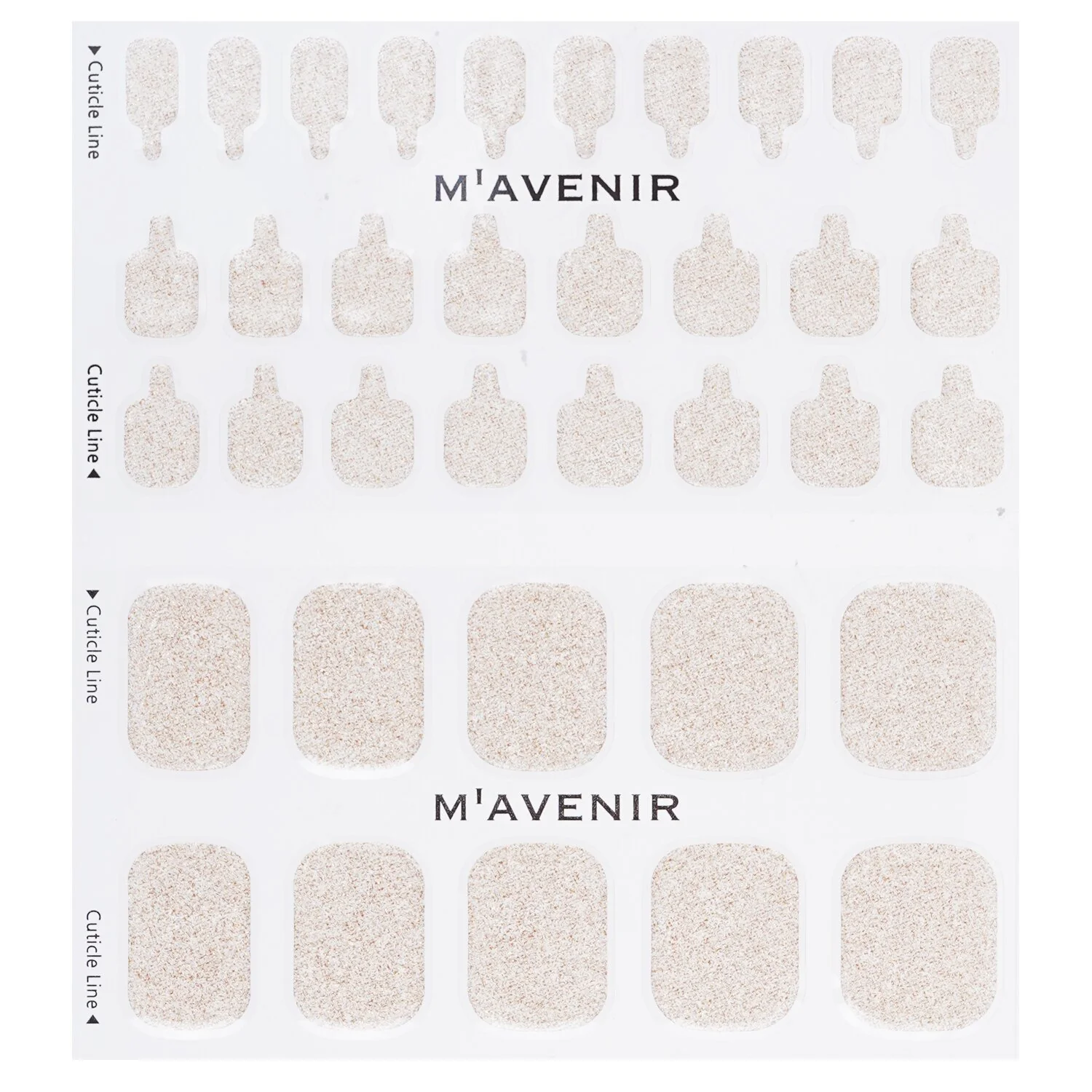 Mavenir Nail Sticker (Pink) - # Fiesta Shampagne Pedi  36pcs - Olabens
