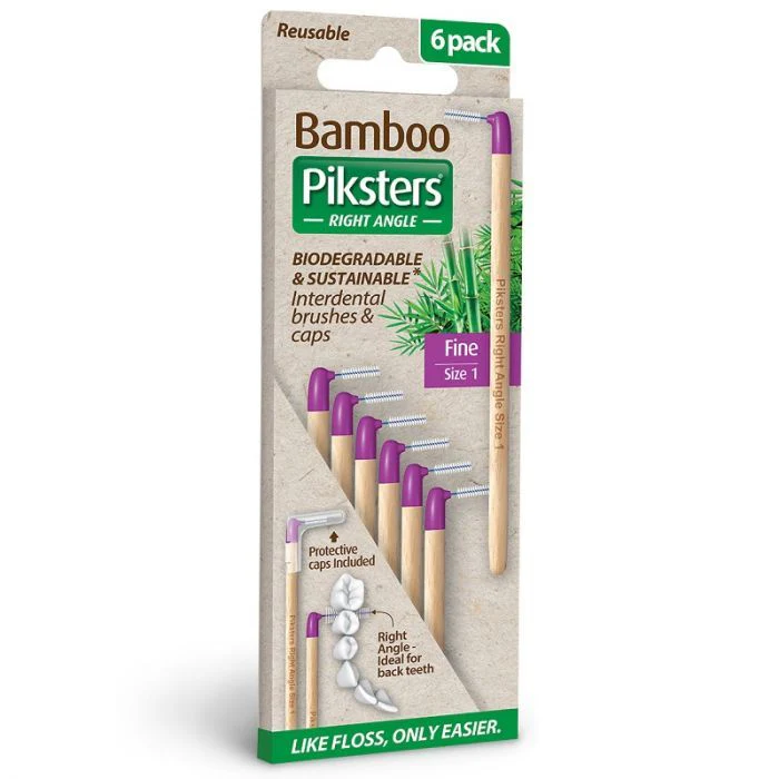 Piksters Bamboo Interdental Brush 1 6 Pack - Olabens
