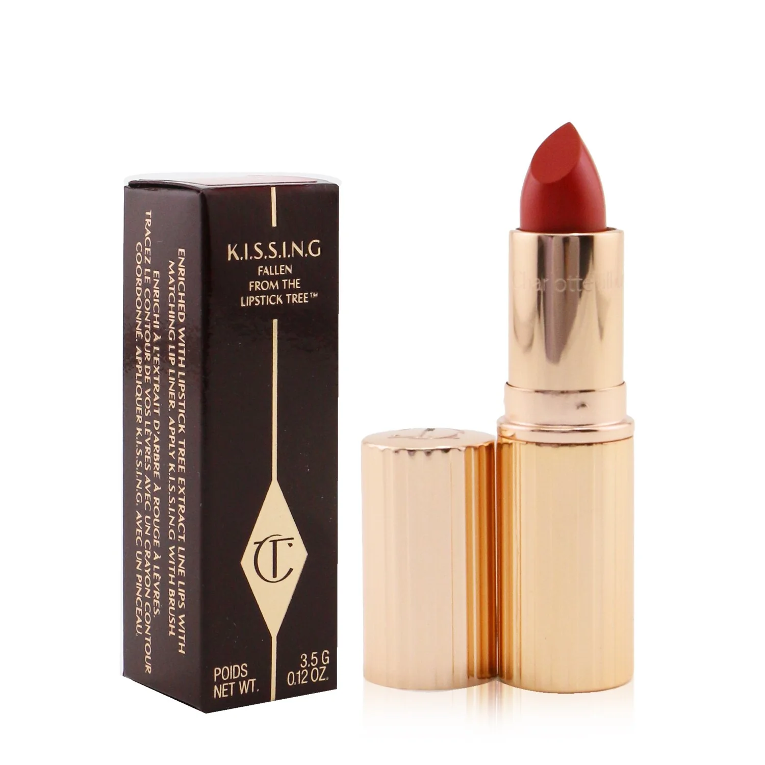 Charlotte Tilbury K.I.S.S.I.N.G Lipstick - # Pillow Talk 3. Intense  3.5g/0.12oz - Olabens