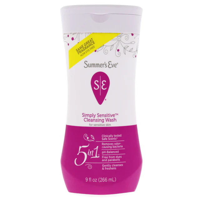 Summers Eve Feminine Wash for Sensitive Skin by Summers Eve for Women - 9 oz Cleanser - Olabens