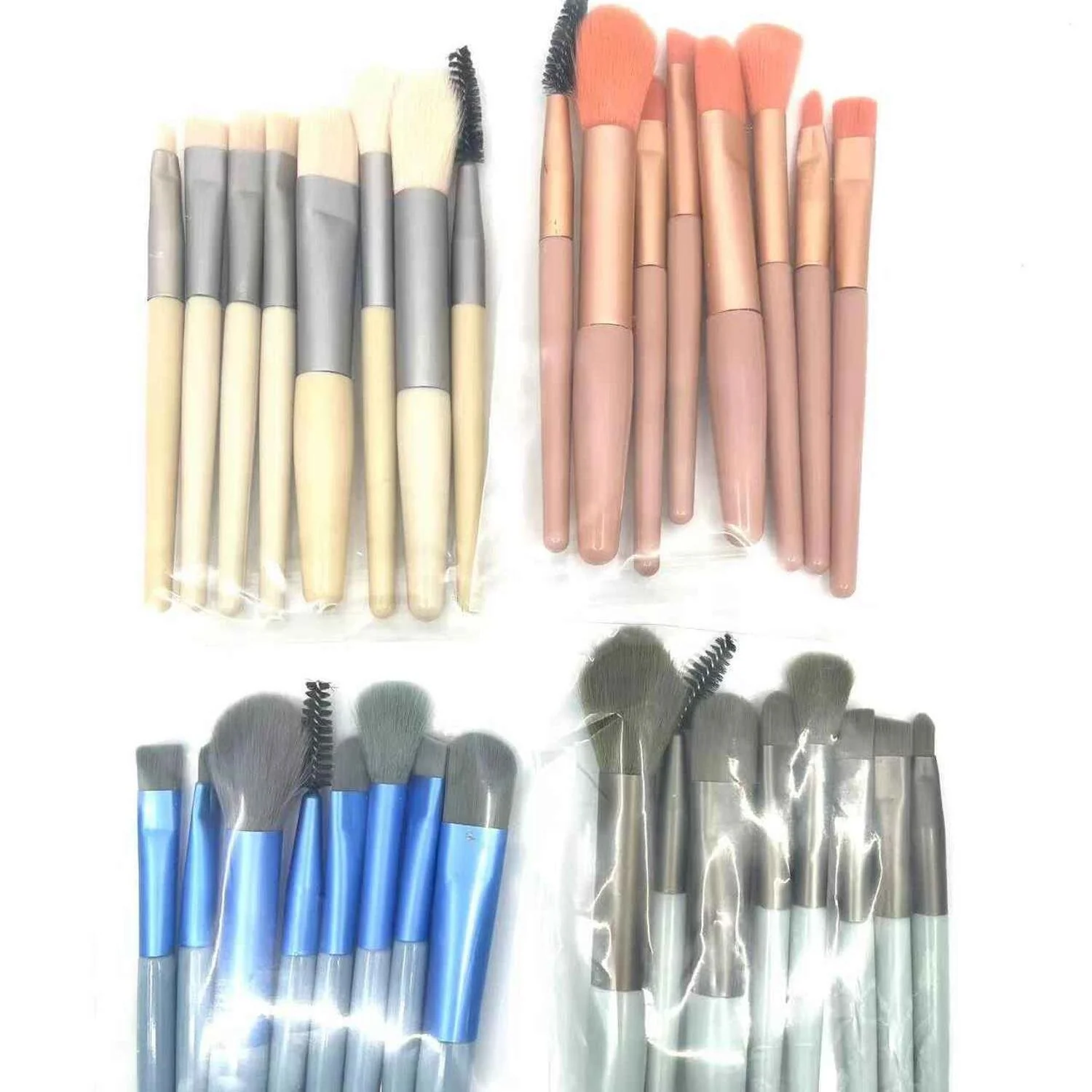 LOUISA Makeup Brush 8pcs set (Random Color)  Fixed Size - Olabens