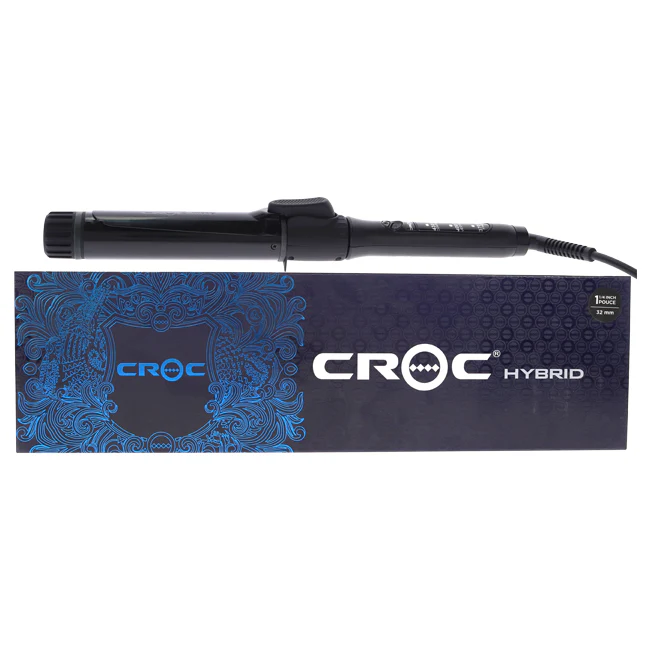 Croc Hybrid Curling Iron - Black by Croc for Unisex - 1.25 Inch Curling Iron - Olabens