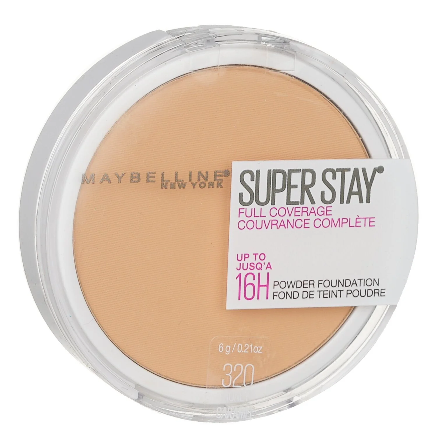 Maybelline Super Stay Full Coverage Powder Foundation - # 320 Honey Caramel  6g/0.21oz - Olabens