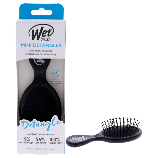 Wet Brush Mini Detangler Brush - Black by Wet Brush for Women - 1 Pc Hair Brush - Olabens