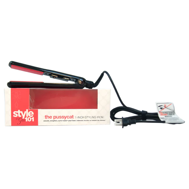 Sultra Style 101 The Pussycat Flat Iron - Black by Sultra for Unisex - 1 Inch Flat Iron - Olabens