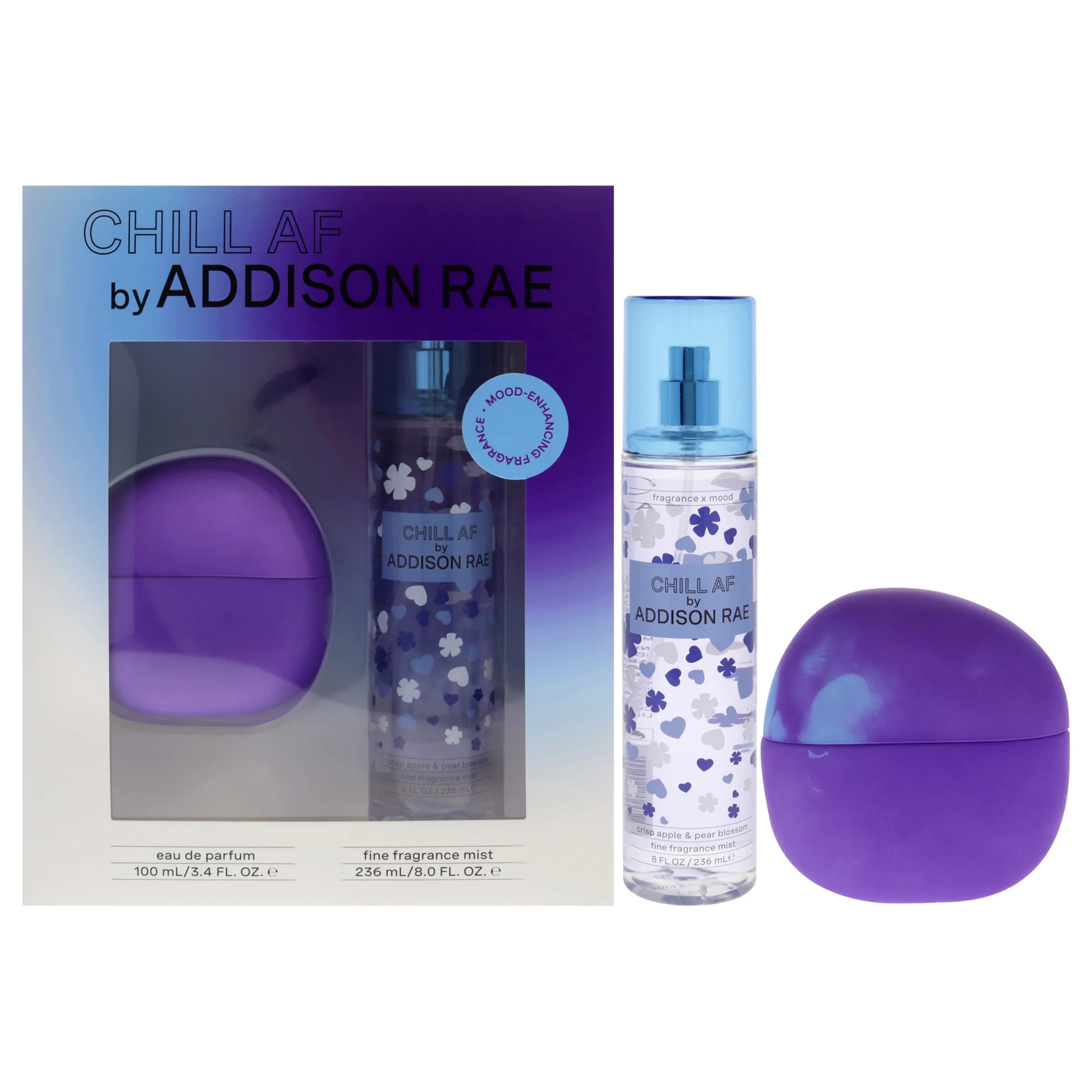 Addison Rae Chill AF by Addison Rae for Women - 2 Pc Gift Set 3.4oz EDP Spray, 8oz Fragrance Mist - Olabens