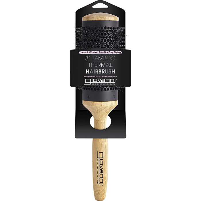 Giovanni Bamboo Hair Brush Thermal Ceramic Coated Barrel - Olabens