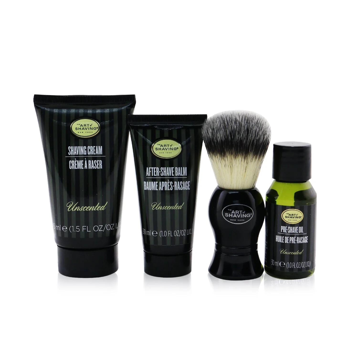 The Art Of Shaving The 4 Elements Of The Perfect Shaving 4-Pieces Kit - Unscented: Pre-Shave Oil 30ml + Shaving Cream 45ml + After-Shave Balm 30ml + Shaving Brush  4pcs - Olabens