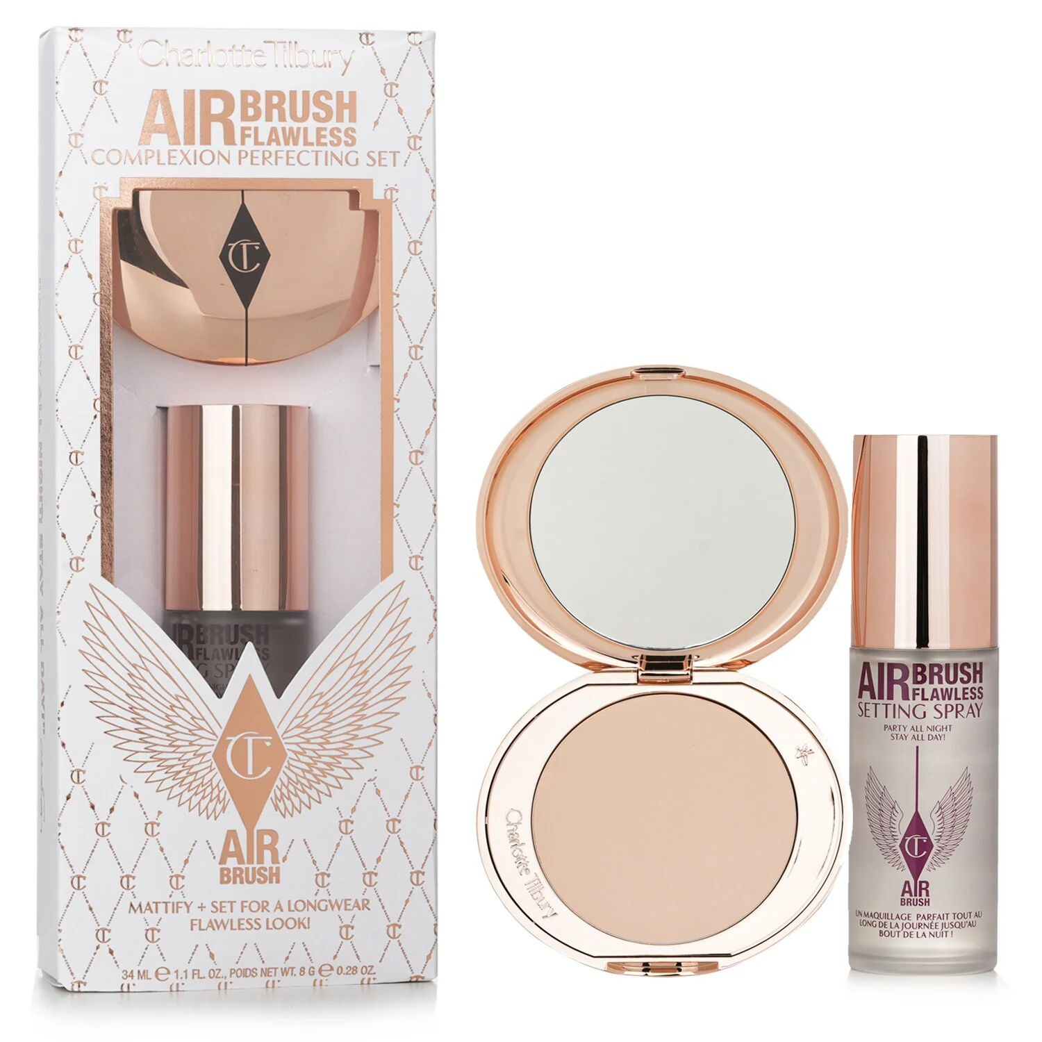 Charlotte Tilbury Airbrush Flawless Complexion Perfecting Set  2pcs - Olabens
