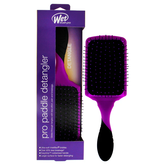 Pro Paddle Detangler Brush - Purple by Wet Brush for Unisex - 1 Pc Hair Brush - Olabens