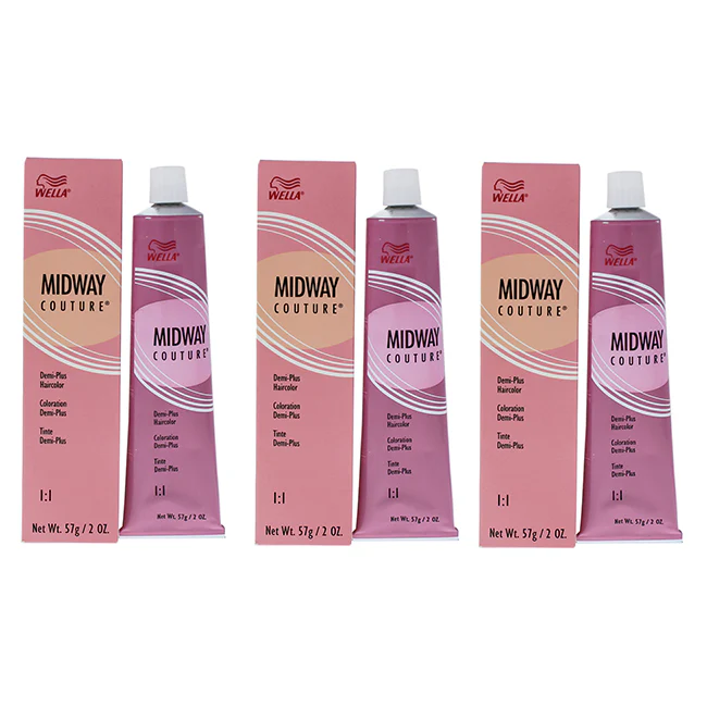Wella Midway Couture Demi-Plus Haircolor - CT Cleartone by Wella for Unisex - 2 oz Hair Color - Pack of 3 - Olabens
