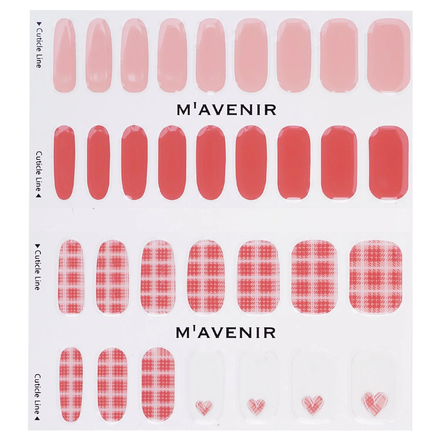Mavenir Nail Sticker (Pink) - # Glen Check Antique Pink Nail  32pcs - Olabens