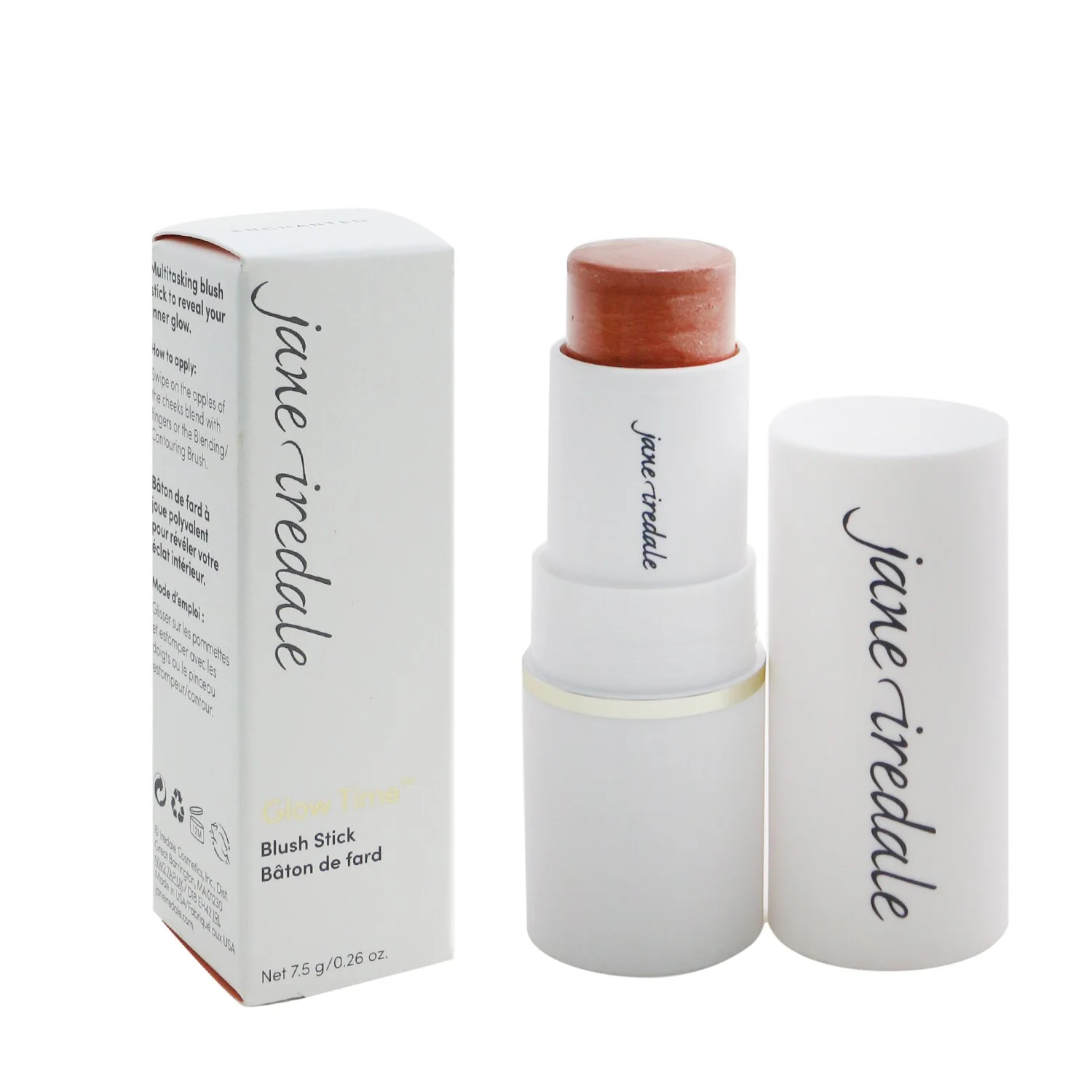 Jane Iredale Glow Time Blush Stick - # Enchanted (Soft Pink Brown With Gold Shimmer For Dark To Deeper Skin Tones)  7.5g/0.26oz - Olabens