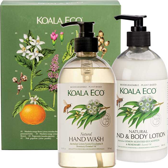 Koala Eco Gift Pack Hand Care Lemon Scented Eucalyptus & Rosemary 2pk - Olabens