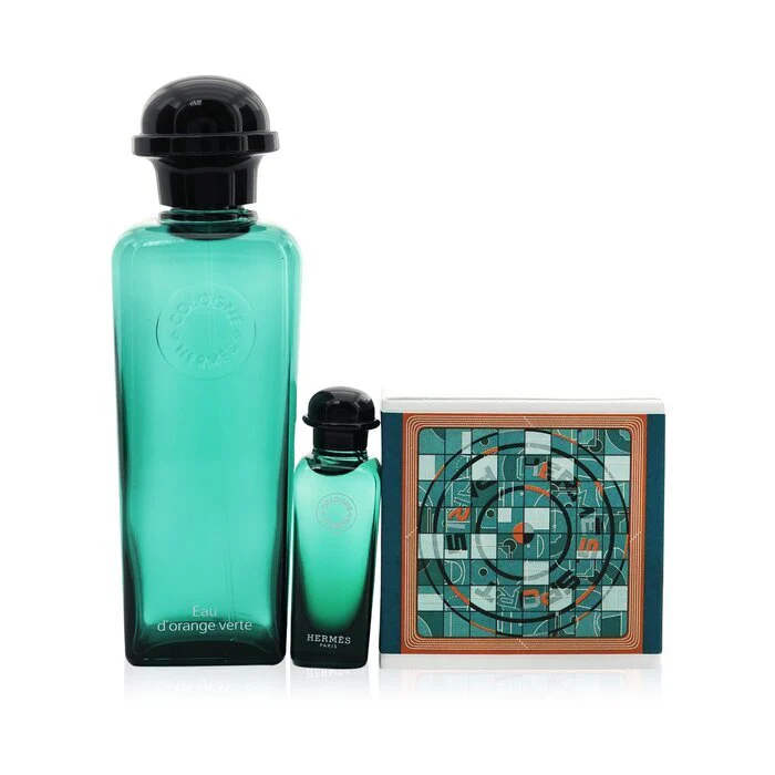 Hermes Eau D'Orange Verte Coffret: Eau De Cologne Spray + Eau De Cologne 7.5ml/0.25oz + Perfumed Soap 50g/1.7oz 3pcs 100ml/3.3oz - Olabens