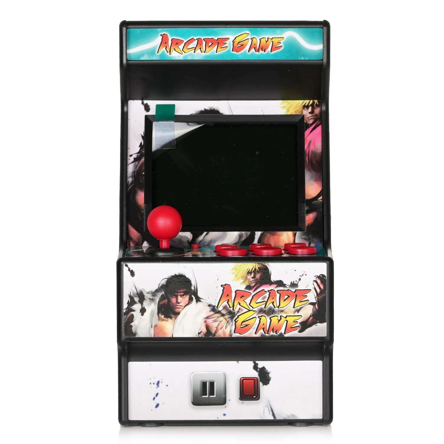 Hobbiesntoys Retro Mini Arcade Machine, Handheld Game Console with 156 Classic Video Games 2.8 Inch Color Display - Cyan  3.35*3.35*6.3in - Olabens