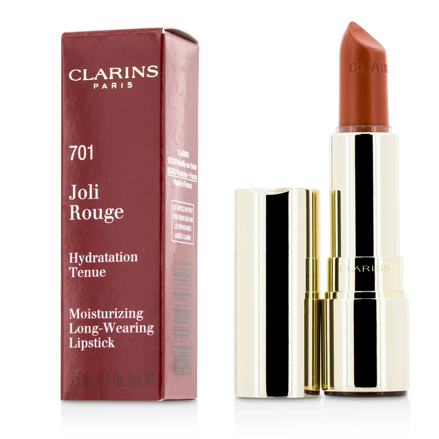 Clarins Joli Rouge (Long Wearing Moisturizing Lipstick) - # 740 Bright Coral  3.5g/0.1oz - Olabens