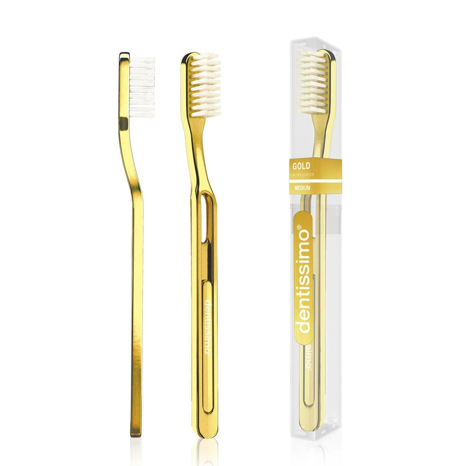 dentissimo (Premium Series) Gold Medium Toothbrush (40g)  Fixed Size - Olabens