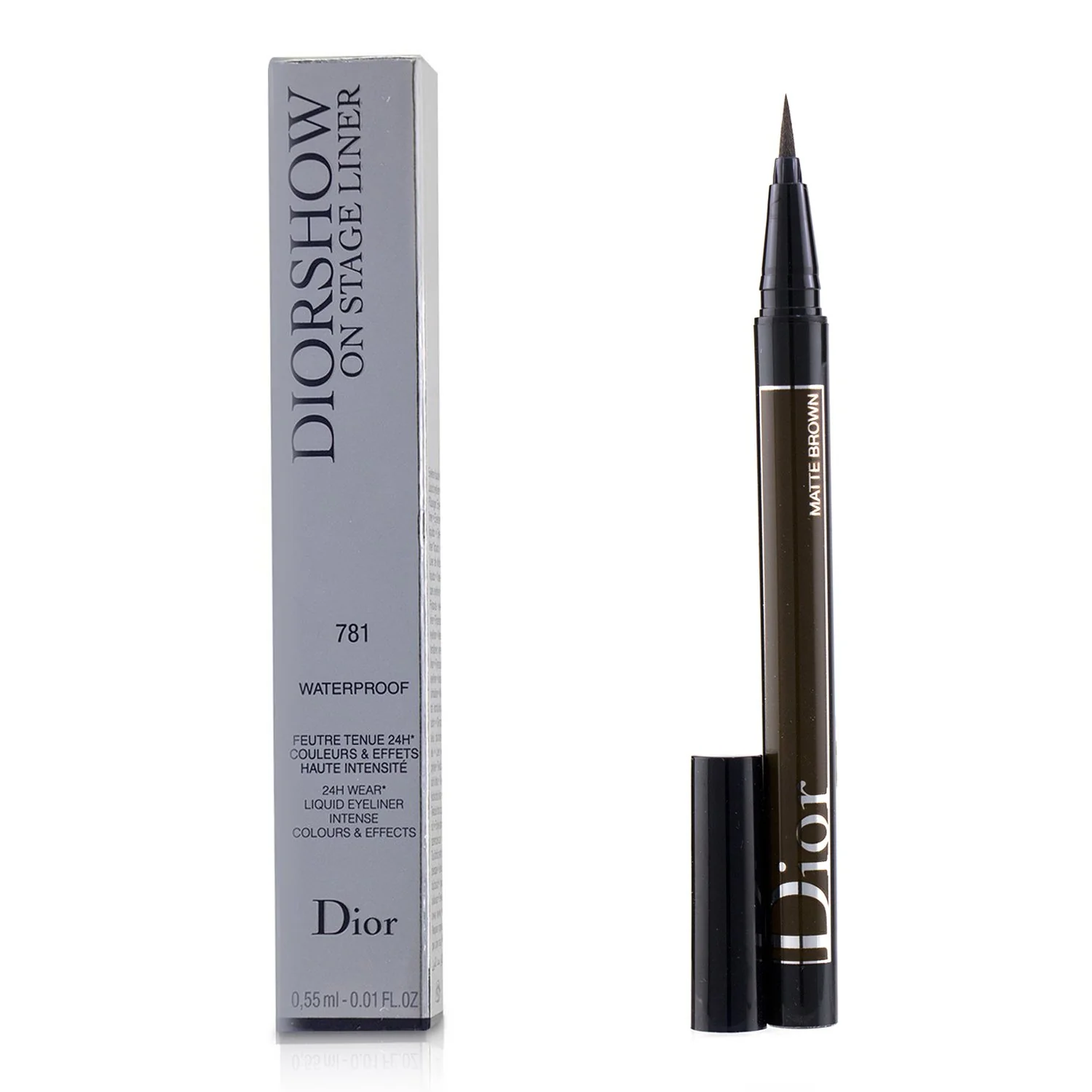 Christian Dior Diorshow On Stage Liner Waterproof - # 096 Vinyl Black  0.55ml/0.01oz - Olabens