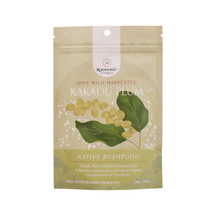 Roogenic Australia Native Bushfood 100% Wild Harvested Kakadu Plum 30g - Olabens