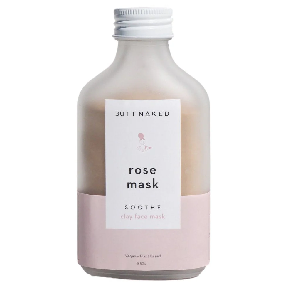 Butt Naked Body Clay Face Mask 50g - Rose - Olabens
