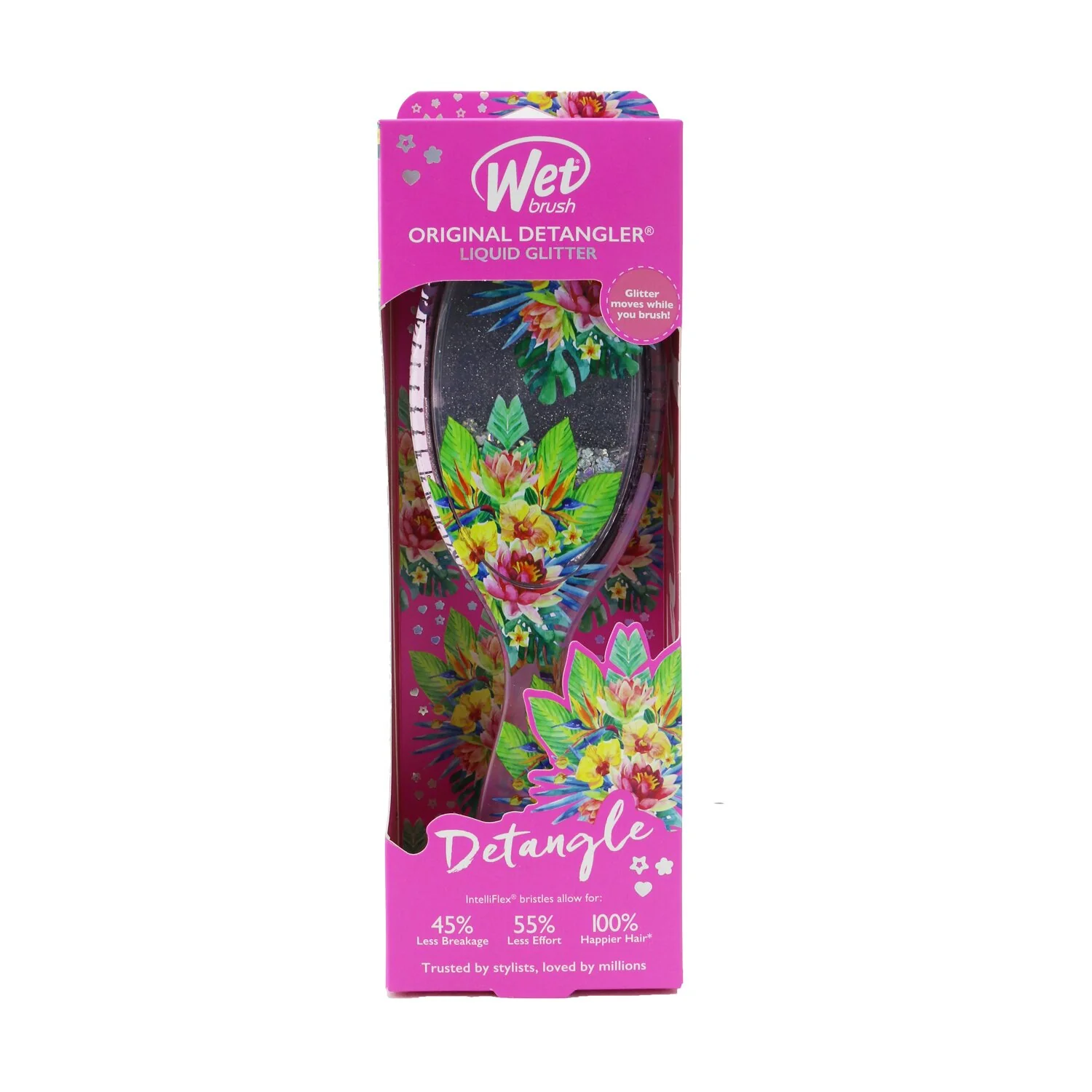 Wet Brush Original Detangler Liquid Glitter - # Tropical Oasis  1pc - Olabens