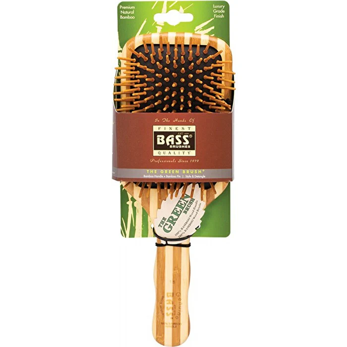 Bass Brushes Bamboo Hair Brush Large Square Paddle - Olabens