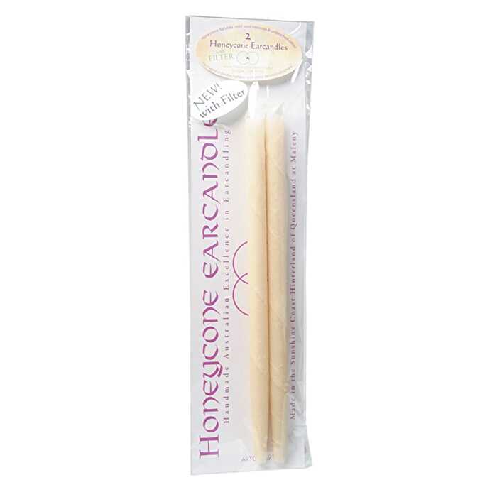 Honeycone Ear Candles with Filter 100% Unbleached Cotton 2pk - Olabens