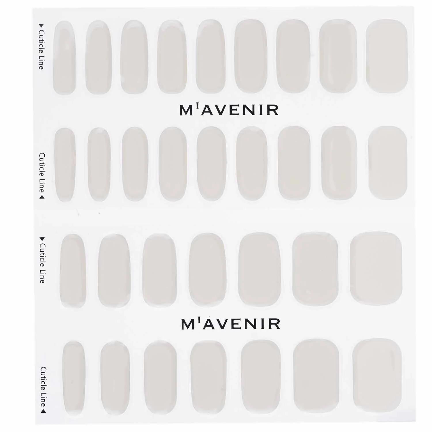 Mavenir Nail Sticker (White) - # Pale Beige Nail  32pcs - Olabens