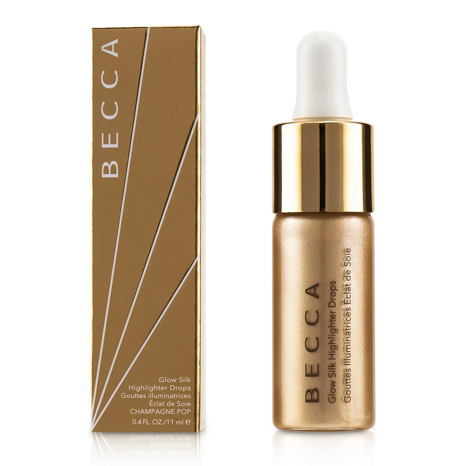 Becca Glow Silk Highlighter Drops - # Champagne Pop (Collector's Edition)  11ml/0.4oz - Olabens