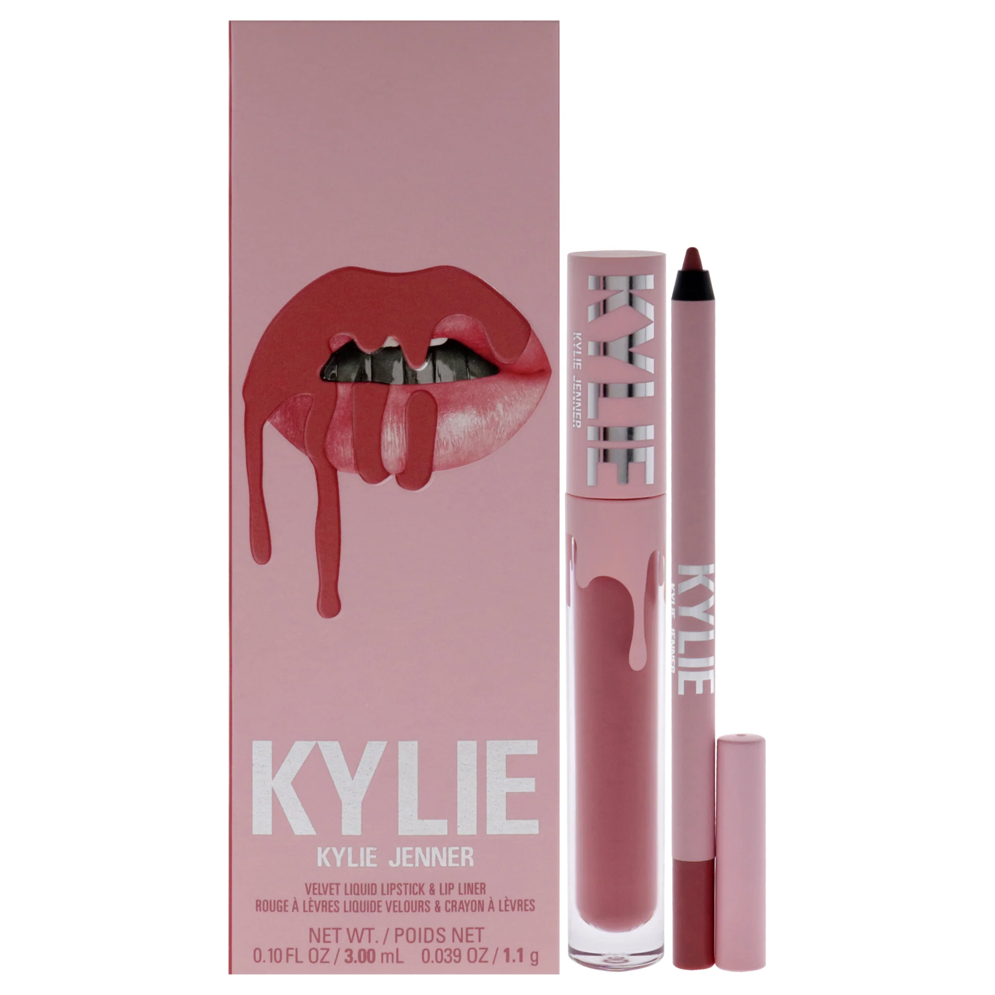 Velvet Lip Kit - 305 Harmony by Kylie Cosmetics for Women - 2 Pc 0.10oz Velvet Liquid Lipstick, 0.039oz Lip Liner - Olabens