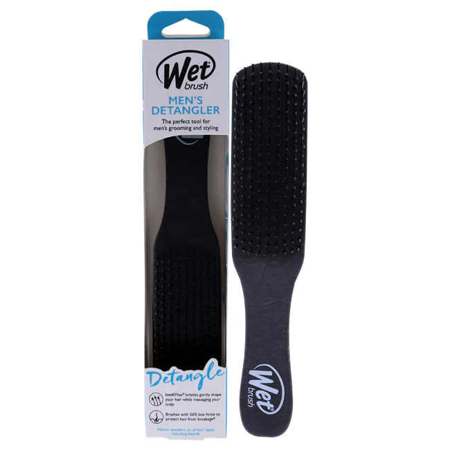 Wet Brush Mens Detangler Brush - Black Leather by Wet Brush for Men - 1 Pc Hair Brush - Olabens