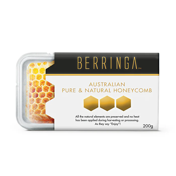 BERRINGA HONEY Berringa Australian Pure & Natural Honeycomb 200g - Olabens
