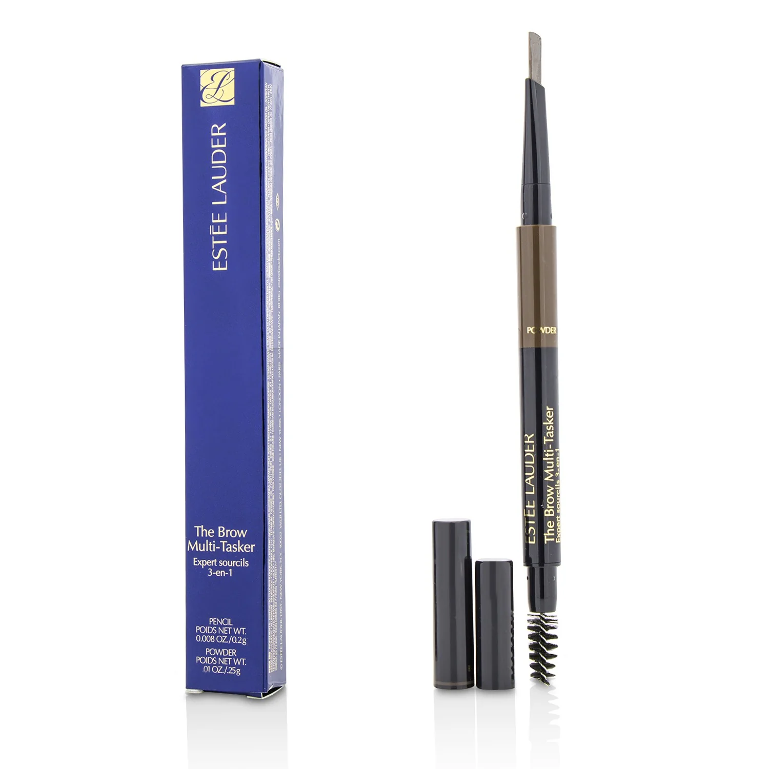 Estee Lauder The Brow MultiTasker 3 in 1 (Brow Pencil, Powder and Brush) - # 03 Brunette  0.45g/0.018oz - Olabens