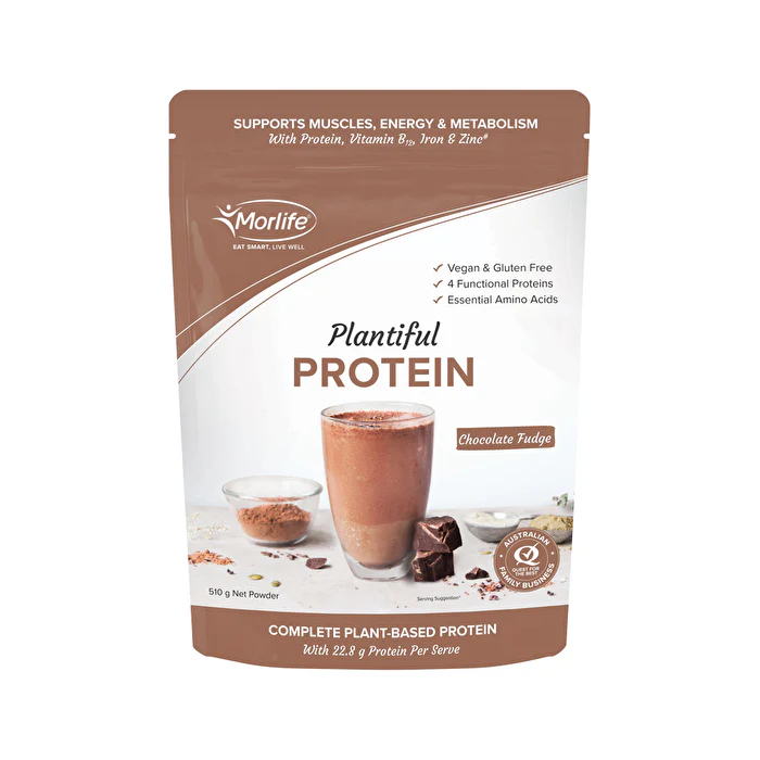 Morlife Plantiful Protein Chocolate Fudge 510g - Olabens
