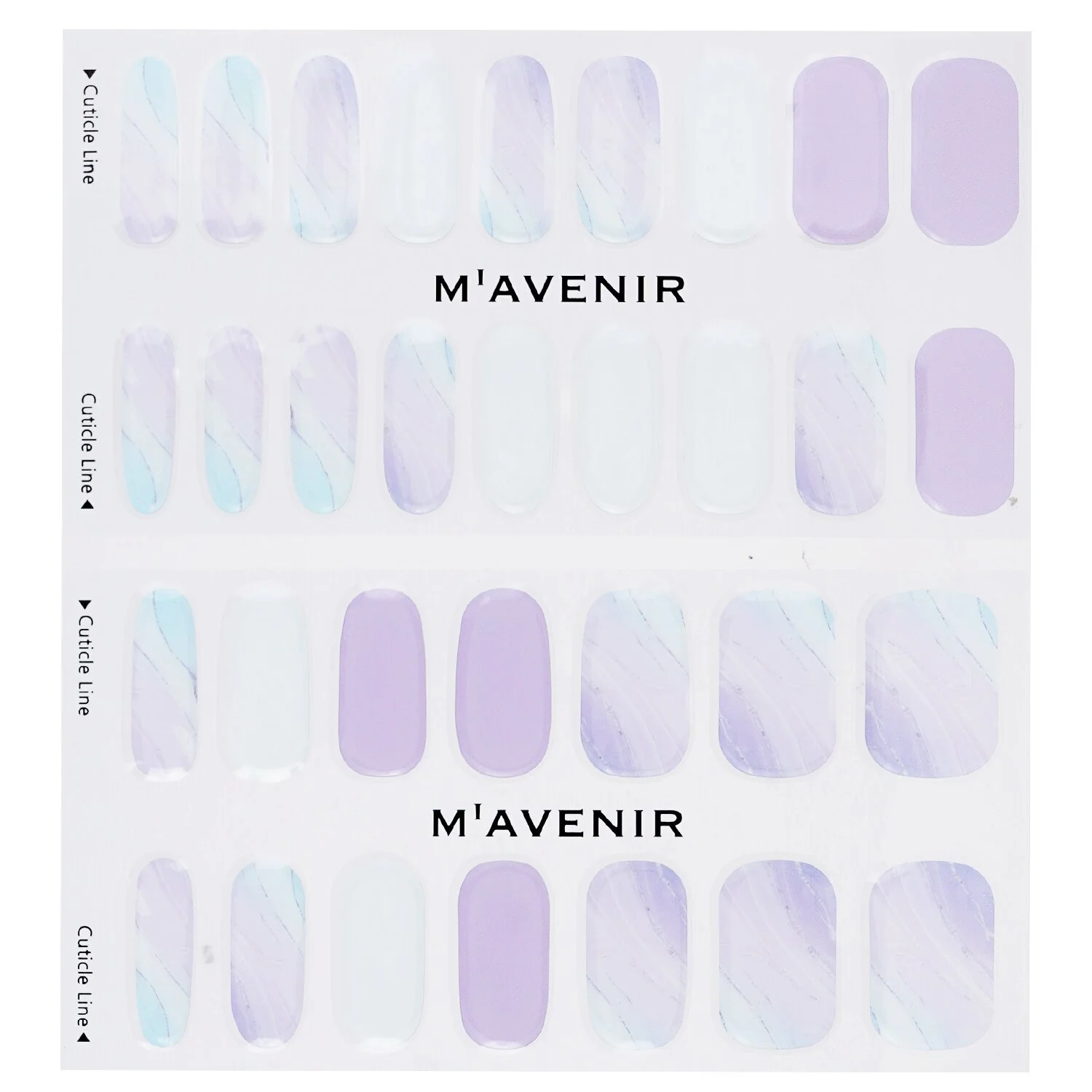 Mavenir Nail Sticker (Assorted Colour) - # Silver Pointnail Nail  32pcs - Olabens