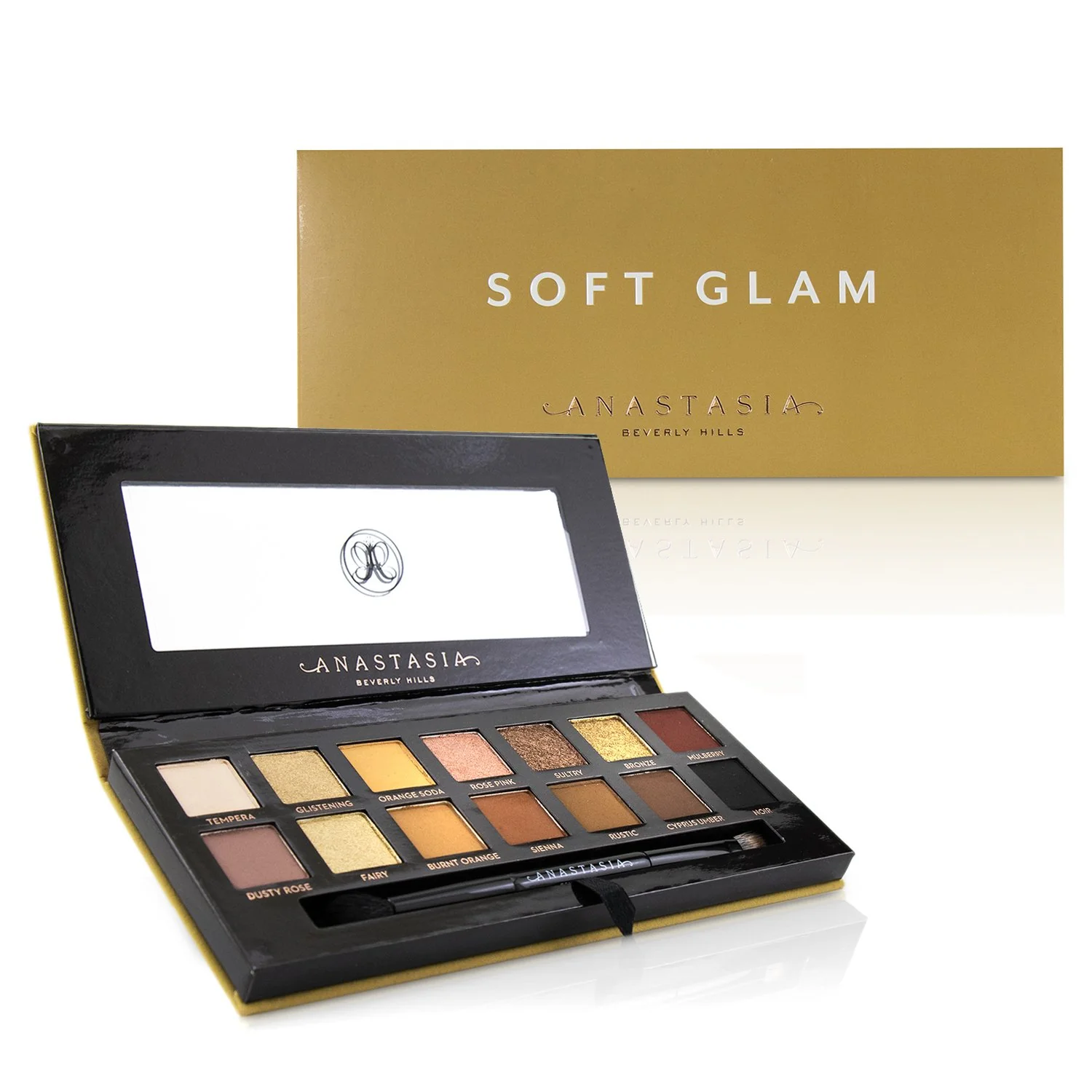 Anastasia Beverly Hills Soft Glam Eye Shadow Palette (14x Eyesahdow, 1x Duo Shadow Brush) - Olabens