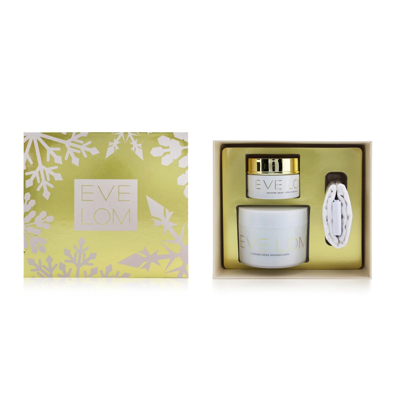 Eve Lom Begin & End Gift Set: Cleanser 200ml/6.8oz + Moisture Cream 50ml/1.6oz + Muslin Cloth  3pcs - Olabens