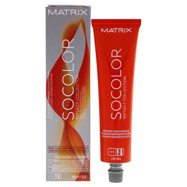 Matrix Socolor Reflect Collection Cream Hair Color 4RVPlus - Dark Brown Red Violet Plus by Matrix for Unisex - 3 oz Hair Color - Olabens