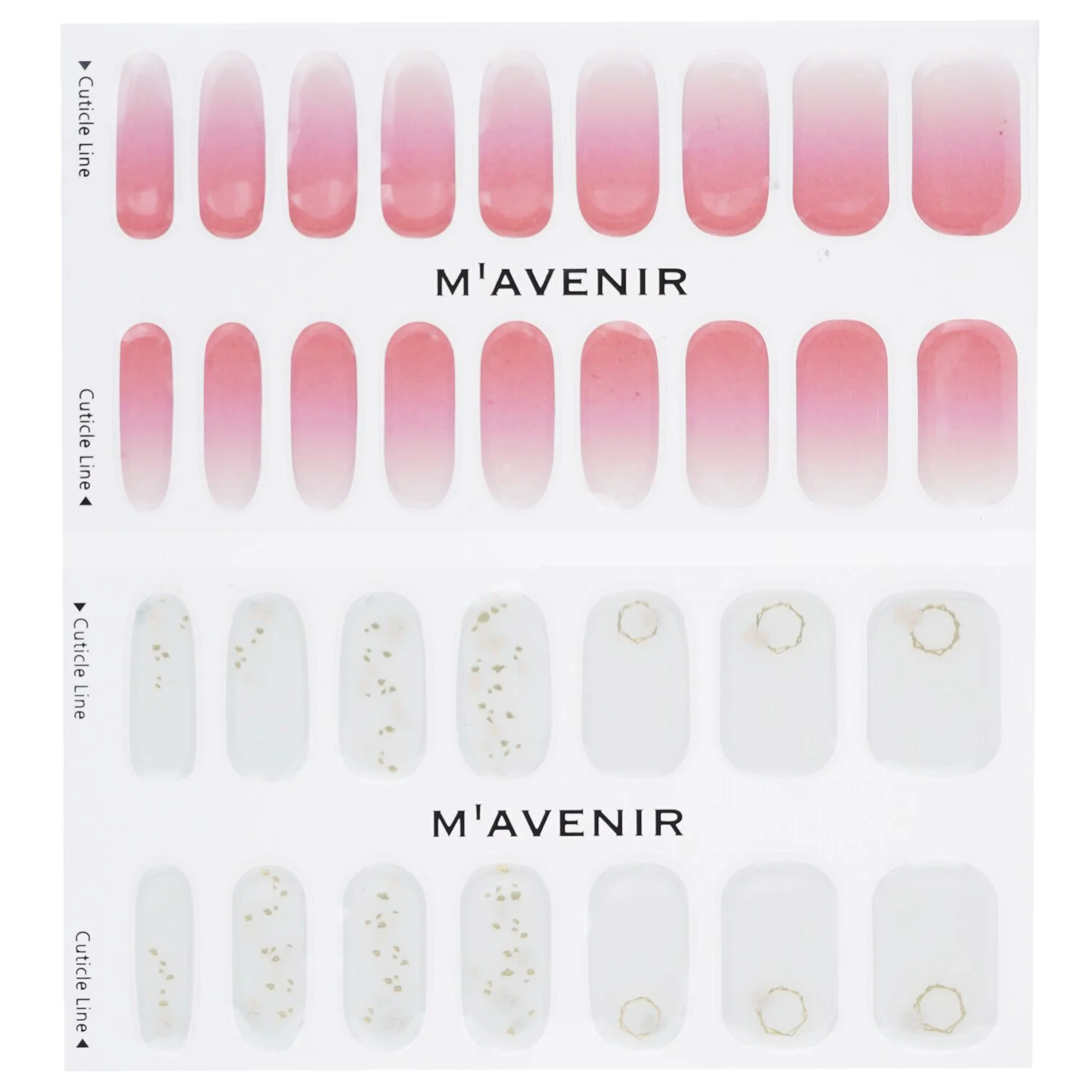 Mavenir Nail Sticker (Pink) - # Flor Cherry Coke Nail  32pcs - Olabens