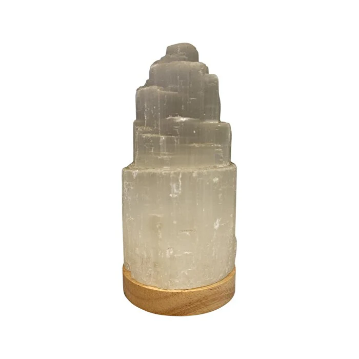 Alternative Distribution Selenite Lamp Mountain with LED Base 20cm - Olabens