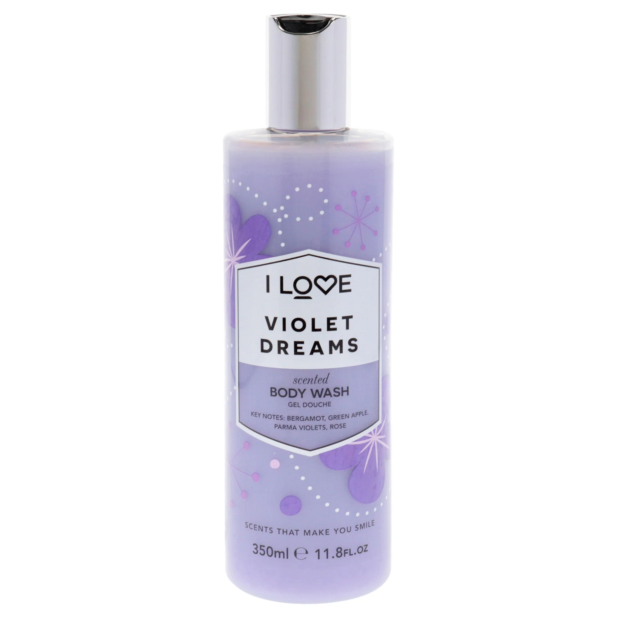 Scented Body Wash - Violet Dreams by I Love Cosmetics for Women - 11.8 oz Body Wash - Olabens