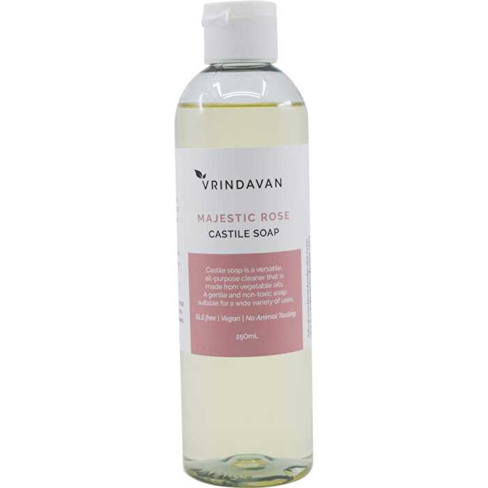 Vrindavan Castile Soap Majestic Rose 250ml - Olabens