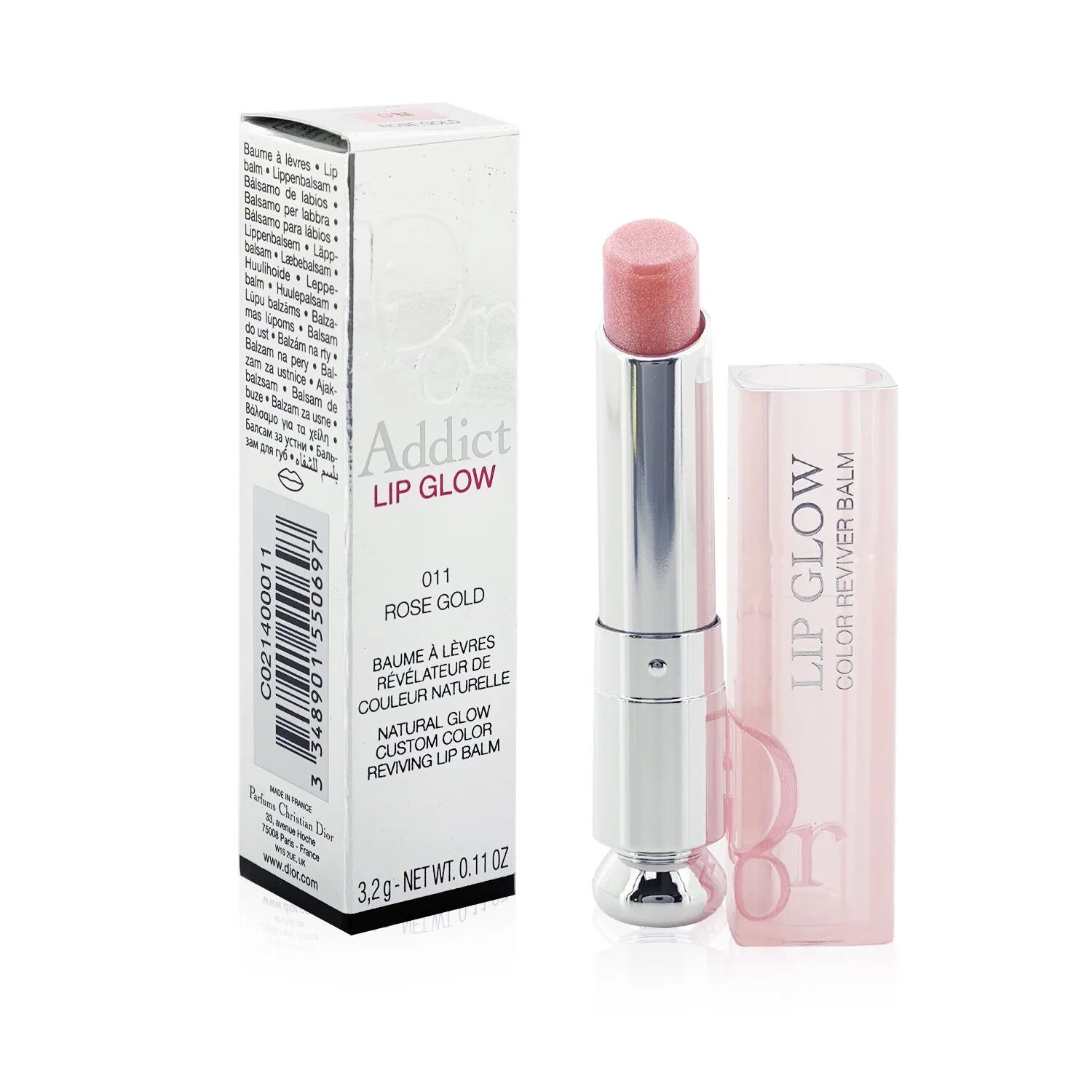 Christian Dior Dior Addict Lip Glow Reviving Lip Balm - #011 Rose Gold  3.2g/0.11oz - Olabens