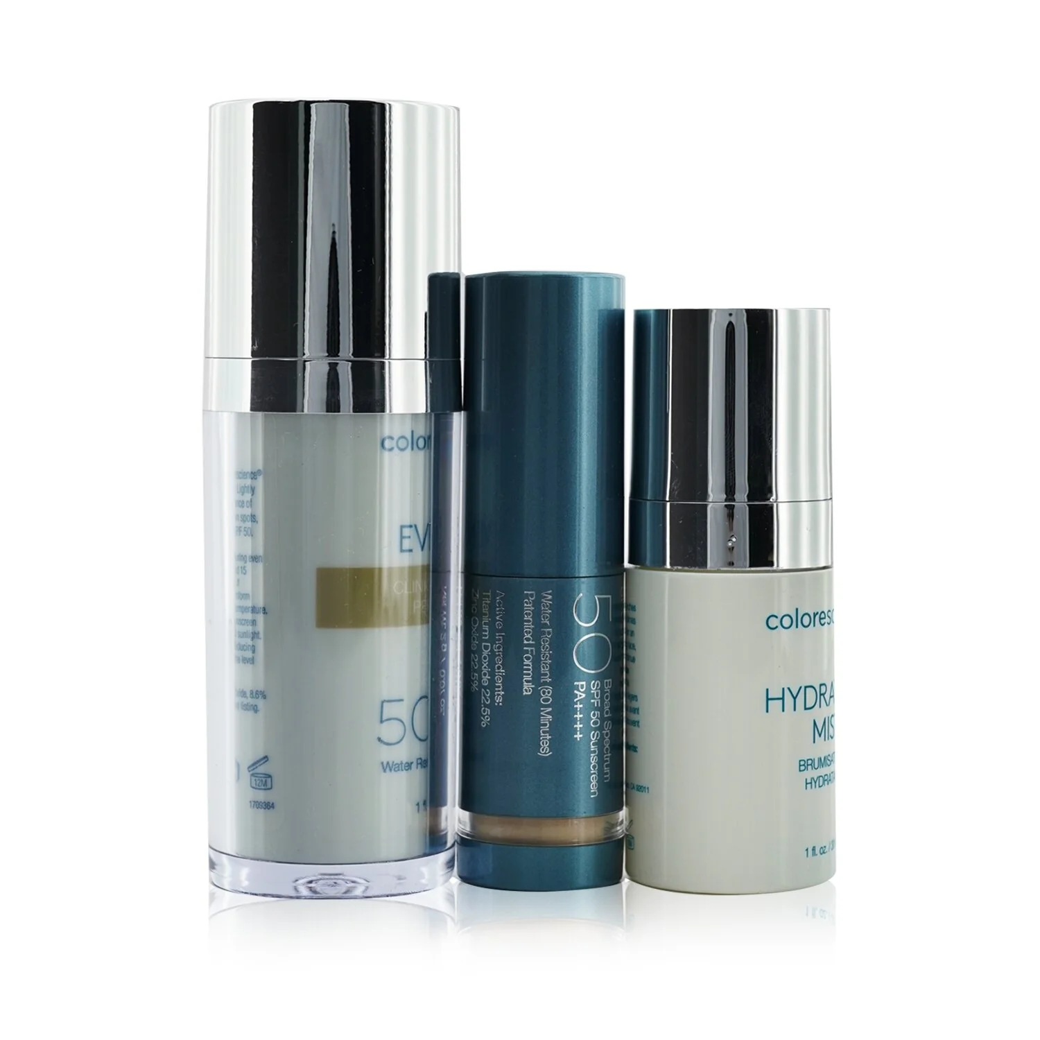 Colorescience Even Up Corrective Kit (Even Up Perfector + Sunforgettable Brush On Shield + Hydrating Mist) - # Medium (Box Slightly Damaged)  3pcs - Olabens