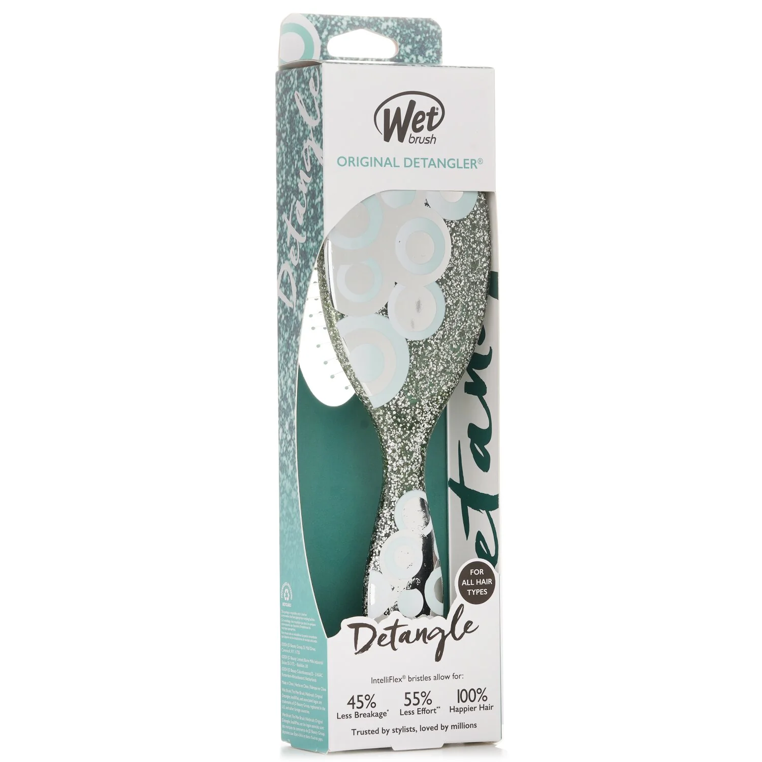 Wet Brush Original Detangler Groovy Disco Teal Hair Brush  1pc - Olabens