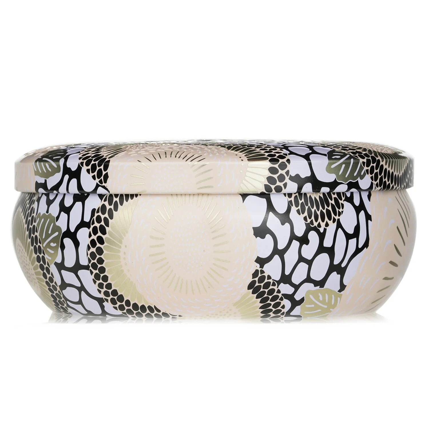 Voluspa 3 Wick Decorative Tin Candle - Jasmine Midnight Blooms  340g/12oz - Olabens