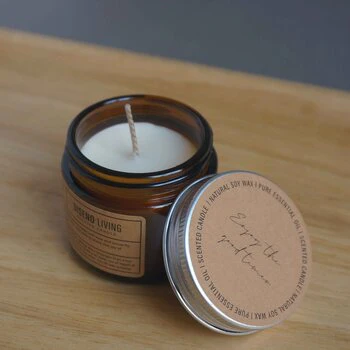 diseno Living 50g SINGLE WICK Glass Soy Candle - Fressia  50g - Olabens