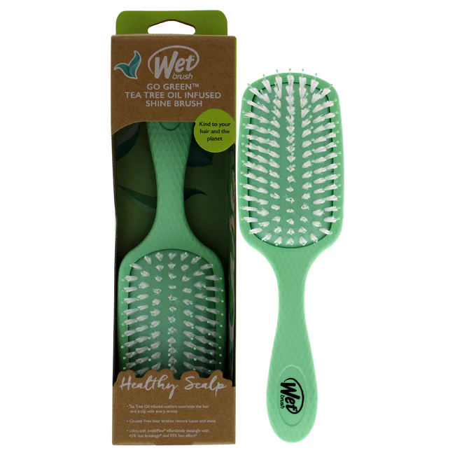 Go Green Oil Infused Shine Brush - Tea Tree by Wet Brush for Unisex - 1 Pc Hair Brush - Olabens